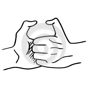 Thumb wrestle illustration by crafteroks