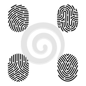 Thumbprint Security Icons Pack