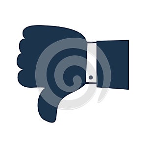 Thumbs down dislike, hate or thumbs down dislike for social networks,