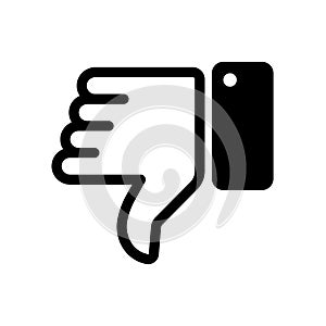 Thumbs down icon flat vector illustration design