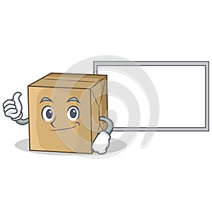 Thumbs up with board cardboard character character collection