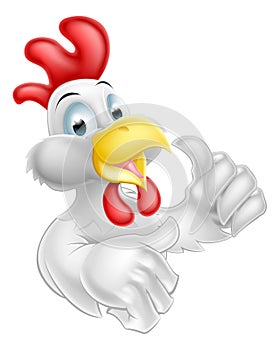 Thumbs Up Cartoon Chicken