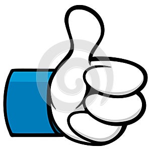 Thumbs Up Cartoon Social Network Icon