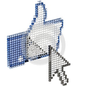 Thumbs up with cursor