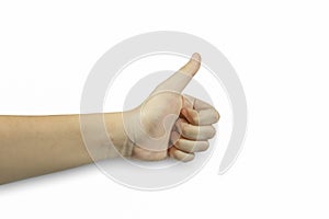 Thumbs Up, Cut Out, Women, White Background, Human Hand