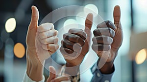The diverse thumbs up.AI generated image