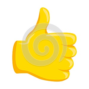 Thumbs Up Emoji Icon Illustration. Gesture Like Vector Symbol Emoticon Design Doodle Vector.