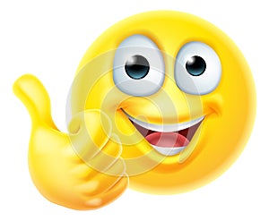 Thumbs Up Emoticon Emoji Face Cartoon Icon photo
