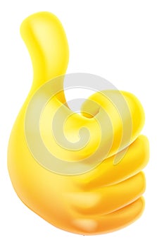 Thumbs Up Emoticon Emoji Yellow Hand Cartoon Icon photo