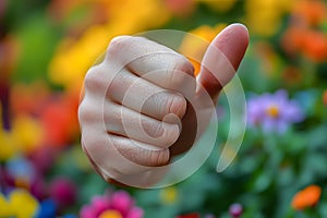 Thumbs Up in Bloom