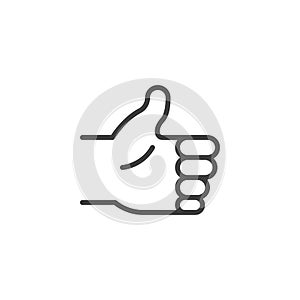 Thumbs up gesture line icon