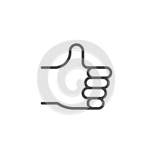 Thumbs up gesture line icon