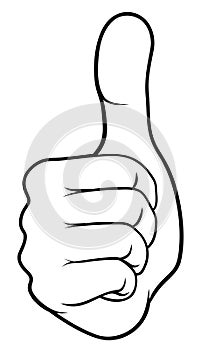 Thumbs Up Hand Like Ok Thumb Cartoon