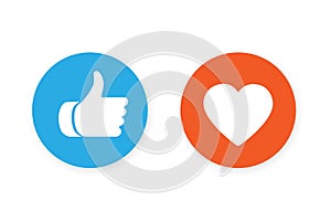 Thumbs up and heart icon