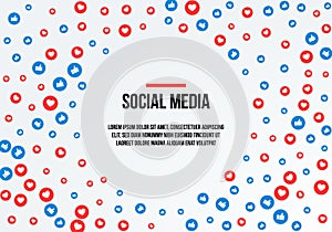 Thumbs up and heart icon. social media love and like background. emoticon vector illustration