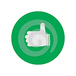 Thumbs up icon in vector shape