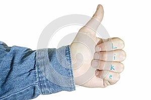 Thumbs up like gesture