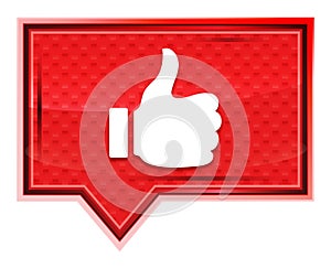 Thumbs up like icon misty rose pink banner button