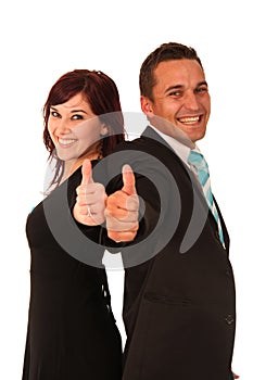 Thumbs Up Man and Woman