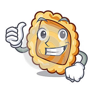 Thumbs up ravioli in the a cartoon bowl photo