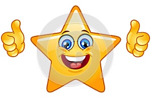 Thumbs up star photo