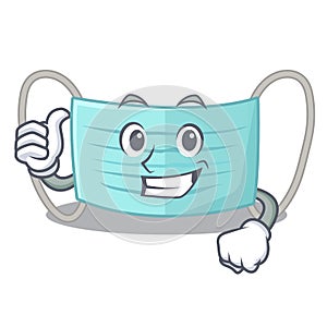 Thumbs up surgical mask in the charcater shape