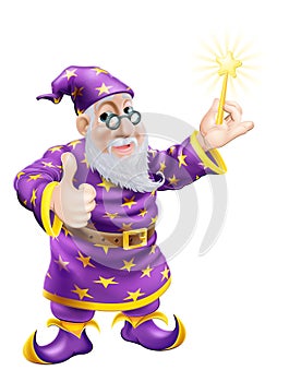 Thumbs up Wizard with Wand