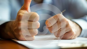 A Thumbs Up at Work.AI generated image