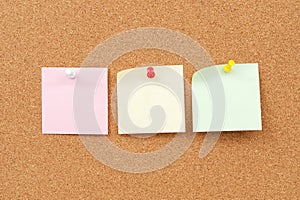 Thumbtack and note paper group