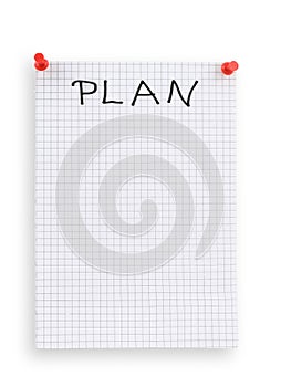 Thumbtacked plan