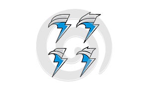 Thunder bird logo icon vector