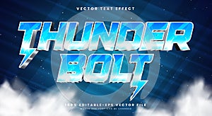Thunder Bolt 3D editable text effect template