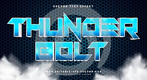 Thunder Bolt 3D editable text effect template