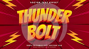 Thunder Bolt editable text effect Template