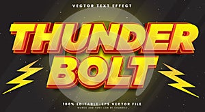 Thunder Bolt editable text effect Template