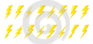 Thunder bolt electric lightning flash pop art icon