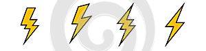 Thunder and Bolt Icon: Vector Logo for Energy