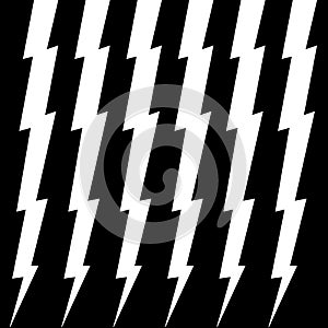 Thunder bolt pattern. Flash texture. Electric light background. Power, speed, shock effect. Vector graphic illustration