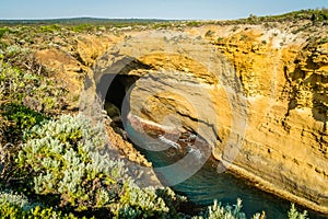 Thunder cave in the twelve apostles in Australia in the summer