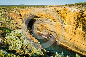 Thunder cave in the twelve apostles in Australia in the summer