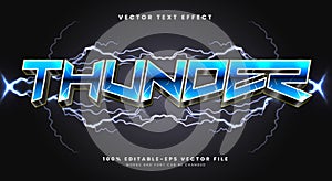 Thunder 3D editable text effect Template