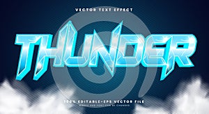 Thunder 3D editable text effect template