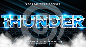 Thunder editable text effect Template