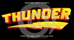 Thunder editable text effect Template