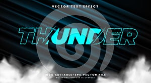 Thunder editable text effect Template