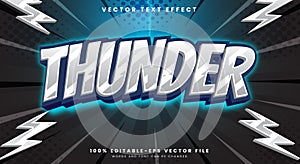 Thunder editable text effect Template