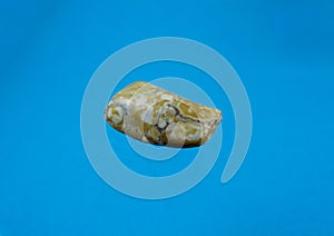 A thunder egg as tumbled gemstone and healing stone