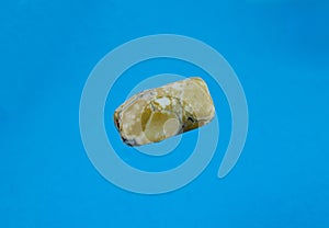 A thunder egg as tumbled gemstone and healing stone