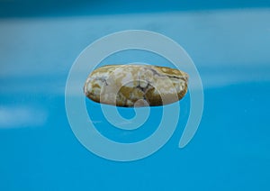 A thunder egg as tumbled gemstone and healing stone