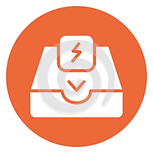 Thunder, Email   Isolated Vector icon which can easily modify or edit